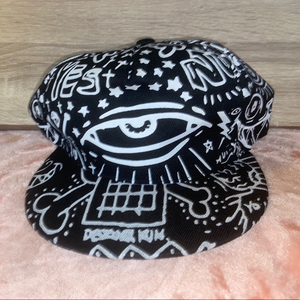 Glow in dark doodle hat